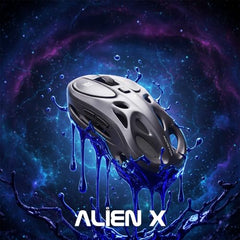 Arctic Fox Alien-X Gaming Wireless Mouse, Tri-Mode (2.4G/Bluetooth/Wired), 4800 DPI, 1000Hz Ergonomic Hollow RGB Rechargeable Type-C for Mac/Laptop/iPad/Office (Star White)