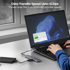 ZEBRONICS 180HB USB HUB, 3 Ports, USB 3.0, Transfer Speeds Upto 5 Gbps, Lightweight Design, Multi OS Compatible, Plug and Play