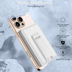 10000mAh Magnetic Wireless Power Bank Sylaris Magpro for iPhone 17/16/15/14/13/12 Series Type C Fast Charging Lithium Polymer Battery (Input & Output) 15w Wireless & Mag-Safe - White