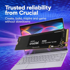 Crucial P310 4TB PCIe Gen4 2280 NVMe M.2 SSD Up to 7,100MB/s – with Acronis Offer, Internal Solid State Drive (PC) – CT4000P310SSD801