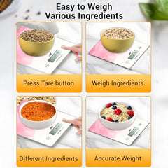 Ant Esports AEKS200 Kitchen Weighing Machine with Bowl, Weighing Scale for Fitness, Shop,Home Baking/Cooking with Large LCD Display,Tare Function,Over Load Indicator,Weigh Upto 5Kgs,30 Months Warranty