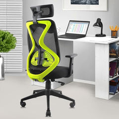 ASTRIDE Ergofit ISI Certified Ergonomic Office Chair for Work | 2D Headrest, Adjustable Arms & Lumbar Support | Single Lock Mechanism DIY [Grey-White]