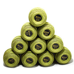 Dhruv Crafts Crochet Cotton Thread Yarn for Cross Stitch, Knitting, Embroidery & Craft Projects, Mercer Crochet Thread Ball, Shade B25 Red, 20 Gram, 0.5 MM Thickness, Sewing & DIY Supplies
