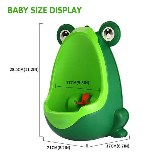 SYGA Small Cute Frog Potty Training Urinal for Boys with Funny Aiming Target_Green