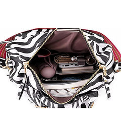 MOMISY Backpack Purse Women Vintage Multipurpose Rucksack Design handbag and Shoulder Bag PU Leather Travel Daypack Waterproof Ladies Girls College School- White Zebra