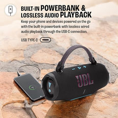 JBL Charge 6, Powerful Pro Sound with AI Sound Boost Wireless Portable Bluetooth Speaker,28 Hrs Playtime, Auracast Multi-Speaker Connection, Built in Power Bank, IP68 Waterproof Black & Orange