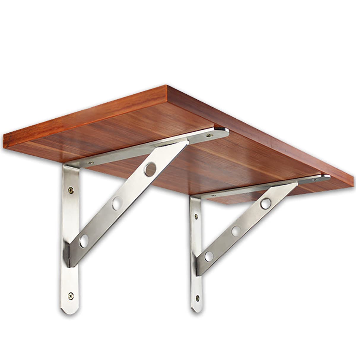 SYGA Stainless Steel Solid Thickened Triangular Bracket Wall-Mounted Rack Partition Support Layer Plate Support Bracket(4MM-245MM-LONG)