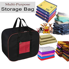 Storite 2 Pack Moisture Proof Nylon Underbed Storage Bag For Clothes Large | (54 x 46 x 28 cm) - BlackRed, Rectangular