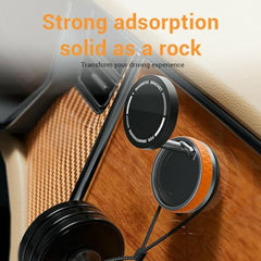 (1 Year Warranty) 360° N52 Strong Magnetic Vacuum Phone Holder, Strong Suction Mobile Mount for Car Dashboard, Windshield, Mirror & Smooth Surfaces, Hands-Free Universal Smartphone Holder - Black