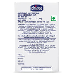 Chicco Baby Moments Soap 75g Buy 3 Get 1 Free For Nourished & Moisturised Skin With Natural Care of Almond & Olive Oil