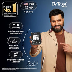 Dr Trust (USA) Fully Automatic Comfort Digital Blood Pressure BP Monitor Machine with Mdi Technology (Black)