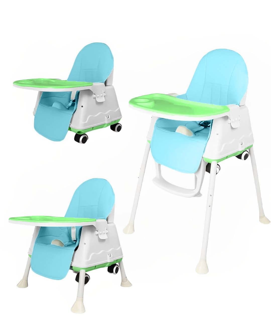 SYGA High Chair for Baby Kids,Safety Toddler Feeding Booster Seat Dining Table Chair with Cushion(Blue)
