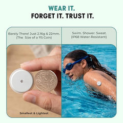 LinX CGM Glucose Monitor Device I Bluetooth Enabled | Real time Sugar Tracking | 15-Day Sensor Life | IP68 | Easy one click use I Enhance your lifestyle & optimise diet | Pack of 1