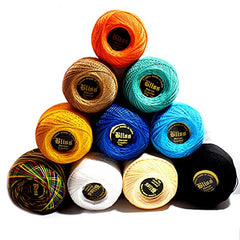 Dhruv Crafts Crochet Cotton Thread Yarn for Cross Stitch, Knitting, Embroidery & Craft Projects, Mercer Crochet Thread Ball, Shade B25 Red, 20 Gram, 0.5 MM Thickness, Sewing & DIY Supplies