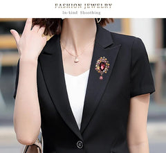 SYGA Brooch Pin Fashion Crystal Rhinestone Jewellery Pin Vintage Clothing Accessories Decoration Pendant Style Brooches for Wedding Women- S239