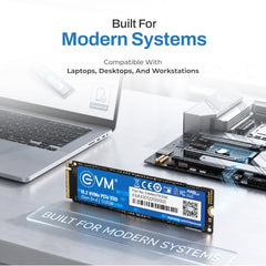 EVM Internal SSD Interface PCle Gen 3x4 Fast Performance, Ultra Low Power Consumption NVME PCIe SSD (EVMNV/256GB, Black, 256GB)