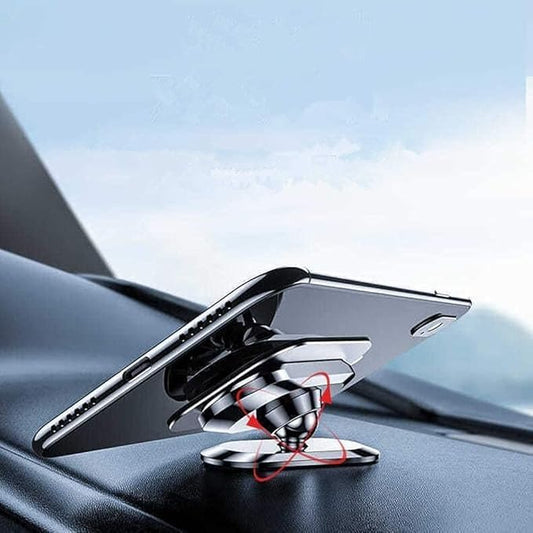 MOMISY Magnetic Mobile Phone Holder for Car Dashboard, [Easily Install] Mount [8 Strong Magnets] Friendly iPhone Mobile Stand Fits with All Smartphones (Silver)