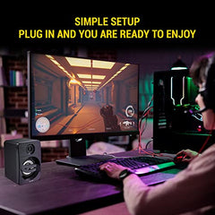Ant Esports GS150 Computer Speakers, 2.0CH PC Speakers, in-line Volume Control, 6W USB Powered Stereo Desktop Speakers with 3.5mm AUX for PC/Laptop/Projector/Tablet/Cellphone