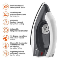Orient electric Gusto heavy weight Iron for clothes | 1100 Power | Cool touch plastic body | With Wielburger Non-stick coating| 2 Years replacement warranty
