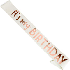 SYGA Birthday Queen Sash Birthday Party Sash Shiny Glitter for Women Girls Princess Elegant Party Decoration Accessory Supplies Gifts for Girl Women with Fun Party Queen Lettering-Gold, 154cm Long