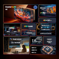 coocaa Frameless 138 cm (55 inch) Frameless QLED Ultra Smart Google TV 55Y74 Pro
