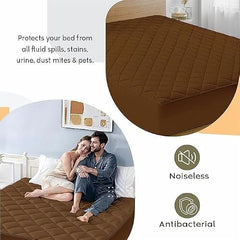 La Verne 100% Waterproof Premium Cotton Feel Mattress Protector Queen Size 78 x 60 Inches | Breathable and Hypoallergenic Ultra Soft Fitted Bed Protector Cover