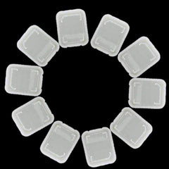SYGA 10 Pieces Memory Card Plastic Storage Case for SD MMC/SDHC PRO Duo (Memory Card not Included) (1.9" x 1.5" x 0.3")