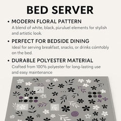 Homerz Premium Bed Server Food Mat Reversible Bed Server, Mattress Protector for Home | Food Mat for Kids, Size 36x36 inch, Double Side use Kitchen, Cupboard, Drawer, Wardrobe (Brown Lotus New)