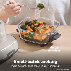 Ninja Crispi 1700W CleanCrisp Glass Air Fryer | 1.4L & 3.8L containers, Microwave, Freezer and PFAS Safe, Non-Toxic Glass Portable Cooking System with 2 year Warranty