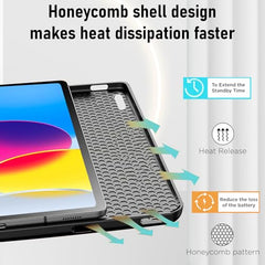 Robustrion Cover for iPad 11th Generation (A16) / 10th Gen Cover Case with [Right Side Pencil Holder] [Auto Sleep Wake] [Soft Back] (2022/2025), Case for iPad 11th 11"/ 10th 10.9" - Yellow
