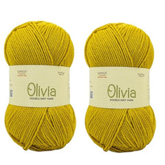 Ganga Acrowools Acrylic Olivia,Double Knit Yarn. Hand Knitting&Crochet Yarn. Oekotex Class 1 Certified. Pack of 2 Balls-100Gms Each. Shade No-Olv012, Maroon