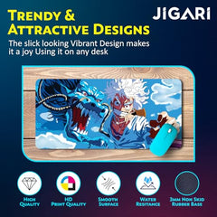 JIGARI Extended Anime Large Mouse Pad (11 x 23 Inch) | Gaming Mousepad for Laptop, Desktop & Keyboard | Smooth Surface | Anti-Slip Rubber Base (Zoro - Sword Master - One Piece (P08))