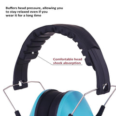 SYGA Children's Noise Reduction Earmuffs, Head-Mounted Soundproof Earmuffs for Learning, Reading, Sleeping, and Airport Use(SkyBlue)