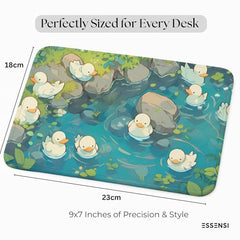 ESSENSI Mouse Pad for Laptop & Desktop | 9x7 Inch Anti-Fray Stitched Edges | Non-Slip Rubber Base | Desk Setup Accessory for Students, Gamers & Professionals (Big Things)