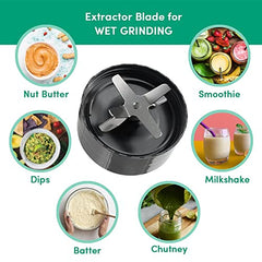 Nutribullet Pro 900W Slate, 12 Pcs Set, USA #1 Mixer/Grinder/Smoothie Maker, "The Original Nutribullet", Best Blender, Food Processor, 3 Unbreakable Jars, 2 Blade Sets(Wet & Dry), 900W, 2 Yrs Warranty