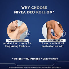 Nivea Woody Fresh Active Roll On For Men, Anti-Perspirant, 50 Ml & Men Body Wash, Deep Impact, 3 In 1 Shower Gel For Body, Face & Hair, With Microfine Clay, 250 Ml