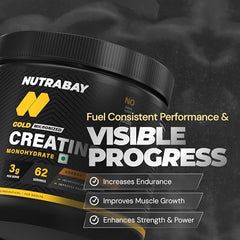 Nutrabay Pure Series Micronised Creatine Powder Monohydrate, Pre/Post Workout Bodybuilding, Crossfit Supplement, 250 g (Unflavoured)