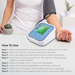BP Monitor Fully Automatic Blood Pressure Machine to Check Digital Accurate Level for Home Monitoring Device with Talking Function,Large Display + Cuff Kit Best Accurate Apparatus Measurement