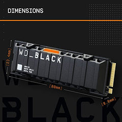 WD_BLACK SN850 500GB M.2 2280 PCIe Gen4 NVMe Gaming SSD with Heatsink - Works with PlayStation 5 up to 7000 MB/s read speed
