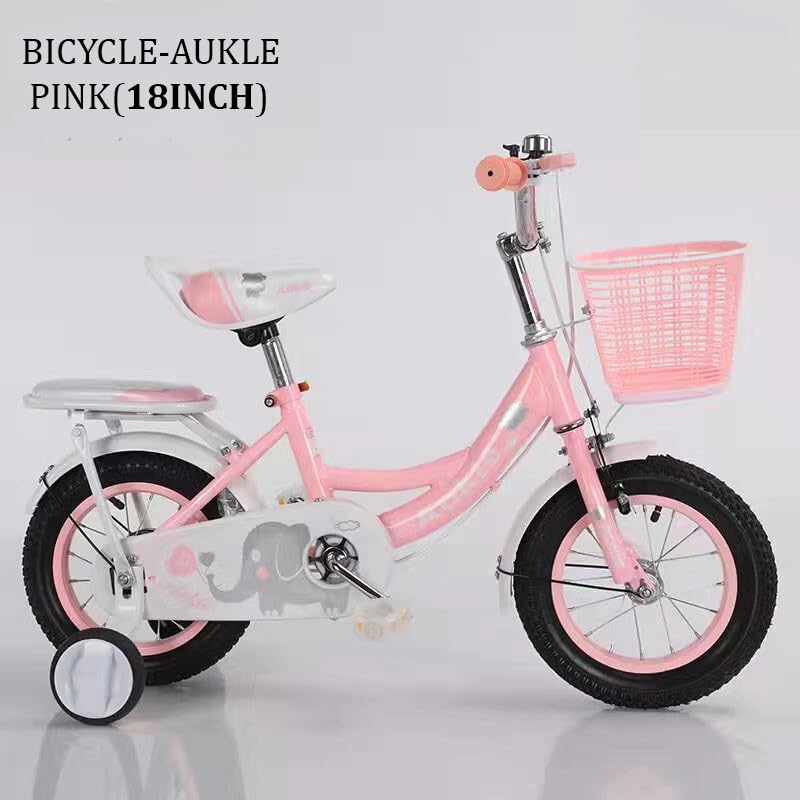 SYGA Bicycles for Kids 5-9 Years Children's Basket Bicycle (18-INCH,Pink)