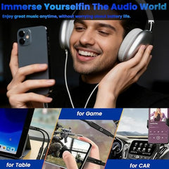 Verilux 3 in 1 Type C to 3.5mm Audio Splitter Headphone Adapter 60W PD