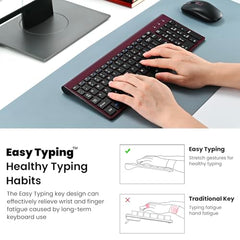cimetech Mini Wireless Keyboard and Mouse, 2.4G Portable Slim Keyboard and Mouse Set with 12 Multimedia Shortcuts for Computer, PC, Laptop, Tablet, Desktop, Android SmartTV (Grey)