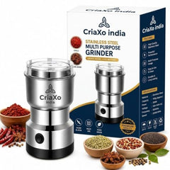 CriaXo india Nima Mixer Grinder Smash Machine Stainless Steel Multifunctional Electric Grinder & Chopper Dried Spice Hurbal Masala Coffee Beans, Nuts & Grains (Silver)