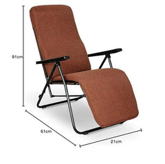FURLAY Alloy Steel Recliner Chair Cloudy Apple Red