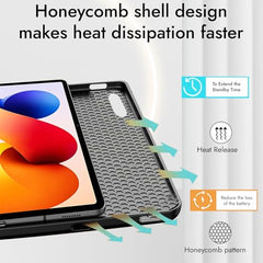 Robustrion Cover for Redmi Pad 2 Pro 12.1 inch Cover Case with Pencil Holder, Trifold Cover Case for Redmi Pad 2 Pro 5G Tablet Cover [Auto Sleep Wake Support] - Black
