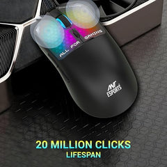 Ant Esports Virtus100 Wired RGB Gaming Mouse | Light Weight |6D Durable Buttons | High Performance Up to 12800 DPI 1000Hz Polling Rate | AI Sensor | 20M Click | Software Support Esports Mouse_ White