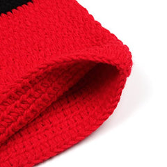 MOMISY Newborn Baby Photography Prop Crochet Costume 2 Pcs Handmade Knitted Hat Sleep Bag Photographic Prop Outfit for Baby - Red and White