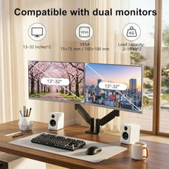ERGOMAKER Gas Spring Single Monitor Arm for Screen up 13" to 32"