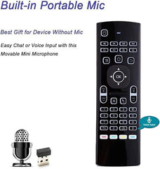 ETZIN Mini Wireless Keyboard,H20 with Touchpad, Colorful Backlit Small Wireless Keyb-oard,Full Size Touchpad, Handheld IR Remote Keyboard for Android TV Box Windows etc (EPL-600KM)