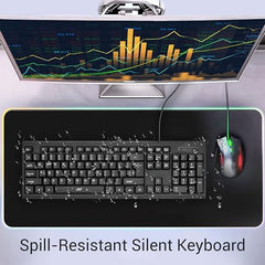 Ant - Wired Keyboard for PC, Laptop, Desktop, Computer, Notebook. USB Keyboard Compatible with Dell, Acer, HP, Samsung and More, with UK Layout – Black – 01